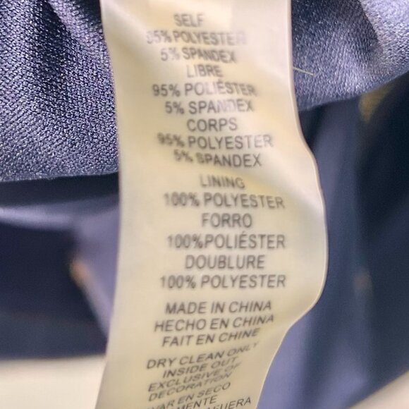 Vince Camuto long-sleeve navy blue shift dress with a jeweled neckline Size 12 - Picture 8 of 9